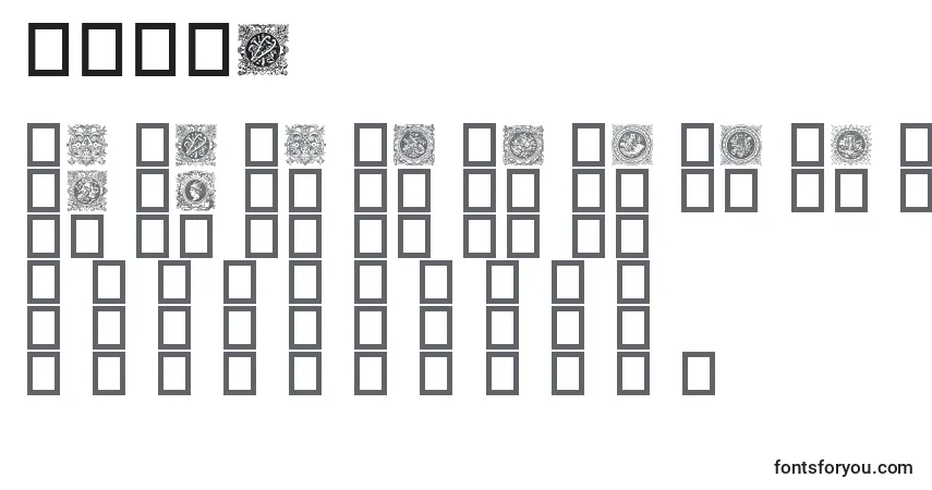 Schriftart 1998b – Alphabet, Zahlen, spezielle Symbole