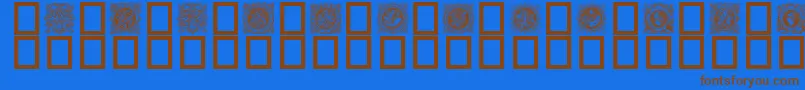 1998b Font – Brown Fonts on Blue Background