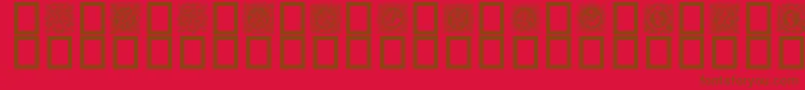 1998b Font – Brown Fonts on Red Background