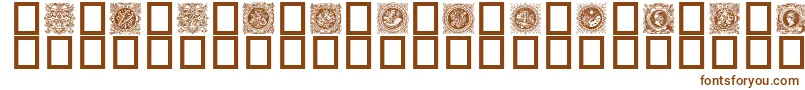 Шрифт 1998b – коричневые шрифты на белом фоне