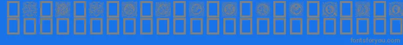 フォント1998b – 青い背景に灰色の文字