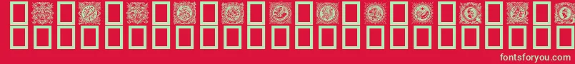 1998b Font – Green Fonts on Red Background