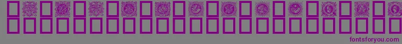 フォント1998b – 紫色のフォント、灰色の背景