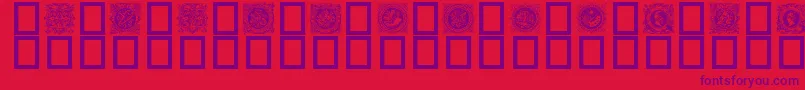 1998b Font – Purple Fonts on Red Background
