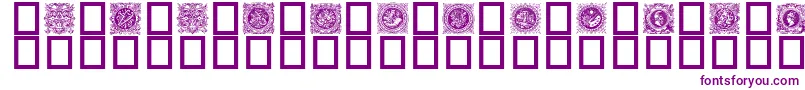 1998b Font – Purple Fonts on White Background