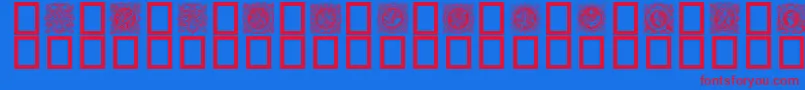 1998b Font – Red Fonts on Blue Background