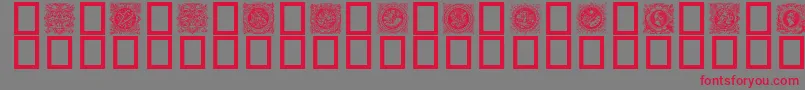 フォント1998b – 赤い文字の灰色の背景