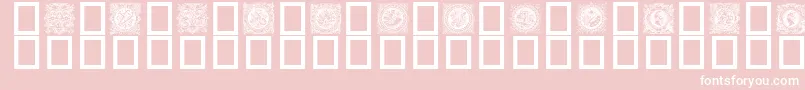 1998b-Schriftart – Weiße Schriften auf rosa Hintergrund