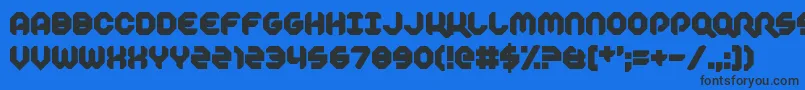 フォントPlackTheHanet – 黒い文字の青い背景