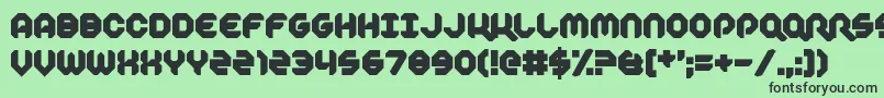 フォントPlackTheHanet – 緑の背景に黒い文字