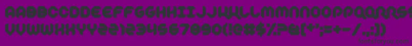 PlackTheHanet-fontti – mustat fontit violetilla taustalla