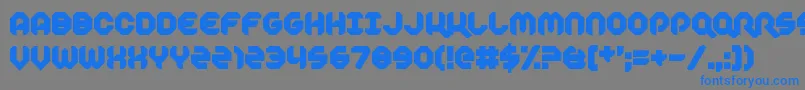 フォントPlackTheHanet – 灰色の背景に青い文字