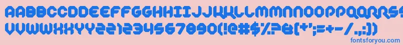 PlackTheHanet Font – Blue Fonts on Pink Background