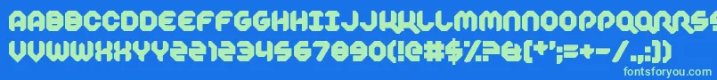 PlackTheHanet Font – Green Fonts on Blue Background