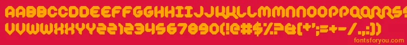 PlackTheHanet Font – Orange Fonts on Red Background