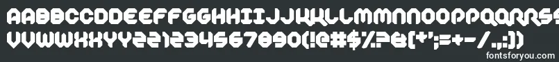 PlackTheHanet-fontti – valkoiset fontit mustalla taustalla