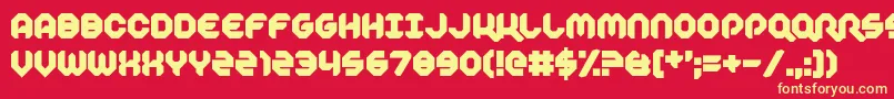 PlackTheHanet Font – Yellow Fonts on Red Background