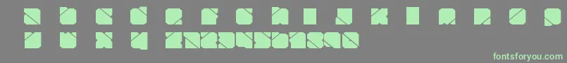 ZuberTechFreePromoCopia Font – Green Fonts on Gray Background