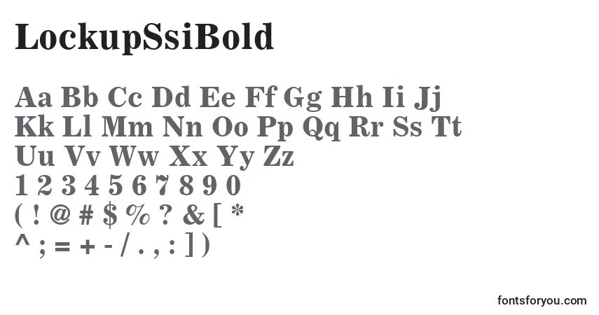 A fonte LockupSsiBold – alfabeto, números, caracteres especiais
