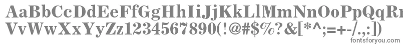 LockupSsiBold-fontti – harmaat kirjasimet valkoisella taustalla