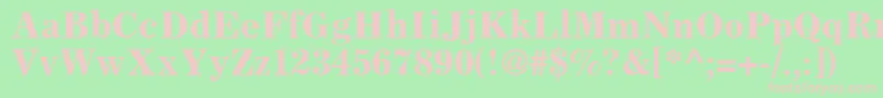 LockupSsiBold Font – Pink Fonts on Green Background
