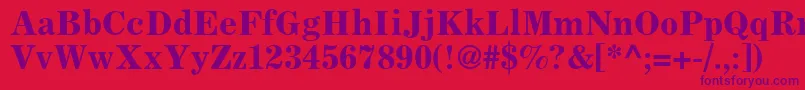 LockupSsiBold Font – Purple Fonts on Red Background