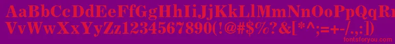 フォントLockupSsiBold – 紫の背景に赤い文字