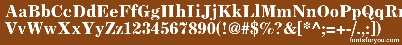 フォントLockupSsiBold – 茶色の背景に白い文字