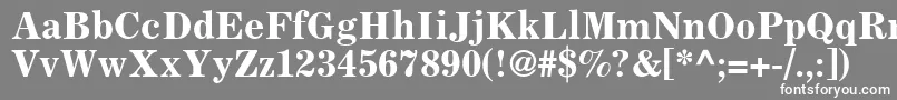 フォントLockupSsiBold – 灰色の背景に白い文字