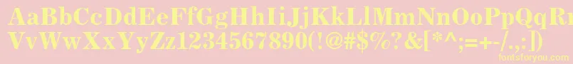 LockupSsiBold Font – Yellow Fonts on Pink Background