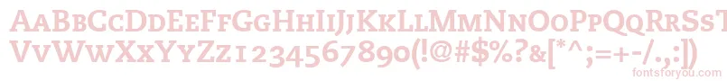 PmnCaecilia85HeavySmallCapsOldstyleFigures Font – Pink Fonts on White Background