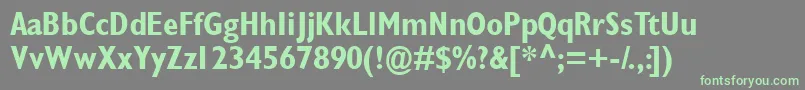 フォントGimletcondsskBold – 灰色の背景に緑のフォント