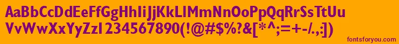 GimletcondsskBold Font – Purple Fonts on Orange Background