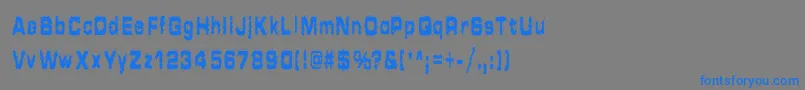 HammeredType Font – Blue Fonts on Gray Background