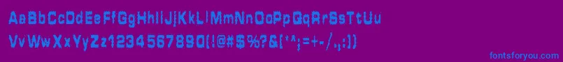 HammeredType Font – Blue Fonts on Purple Background
