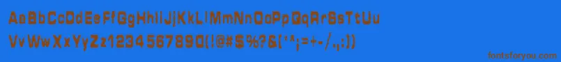 HammeredType Font – Brown Fonts on Blue Background