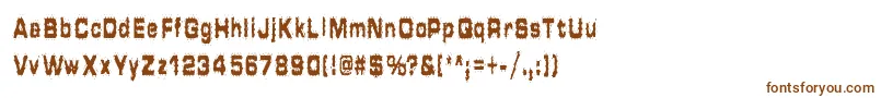 Шрифт HammeredType – коричневые шрифты