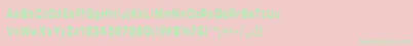 Шрифт HammeredType – зелёные шрифты на розовом фоне