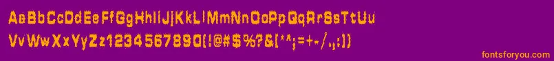 HammeredType Font – Orange Fonts on Purple Background