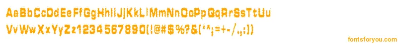 HammeredType-fontti – oranssit fontit valkoisella taustalla