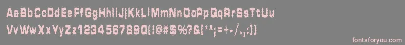 HammeredType-fontti – vaaleanpunaiset fontit harmaalla taustalla