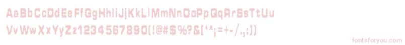 フォントHammeredType – 白い背景にピンクのフォント