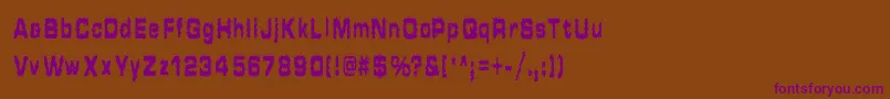 Шрифт HammeredType – фиолетовые шрифты на коричневом фоне