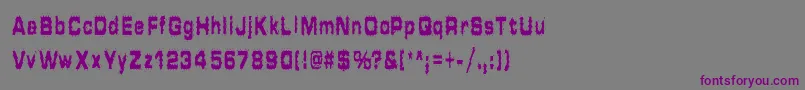 HammeredType Font – Purple Fonts on Gray Background