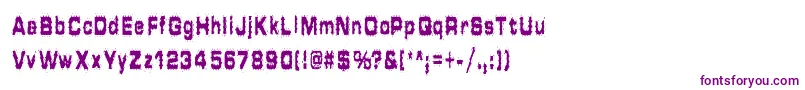 HammeredType Font – Purple Fonts on White Background