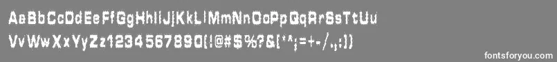 HammeredType Font – White Fonts on Gray Background