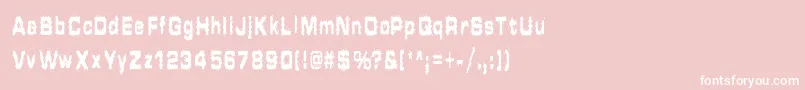フォントHammeredType – ピンクの背景に白い文字