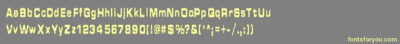 Шрифт HammeredType – жёлтые шрифты на сером фоне