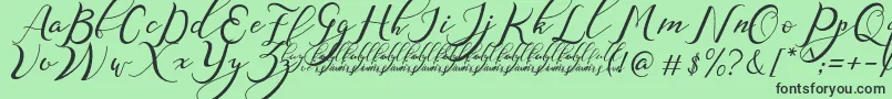 NazeefaDemo Font – Black Fonts on Green Background