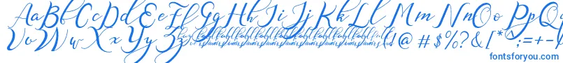 NazeefaDemo-fontti – siniset fontit valkoisella taustalla